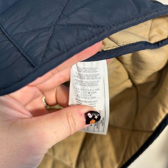 J Crew Mens Quilted Walker Vest XS Navy Blue Full Zip Insulated Outerwear - Picture 8 of 8